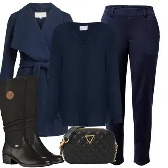 Stil, Western Outfit sa Tamnoplava Bluza s gumbom/Bluza koja se ne pegla/Slip-on Bluza/Poslovna Bluza/Bluza Dugih Rukava/Kožna jakna za muškarce/Bluza s Podignutim Ovratnikom/Bodija Bluze/Svilena bluza/Jednobojna Bluza Vila "Kombinacije Za Zimu"Look: Stil, klasický, Lagano, Radna odjeća, Unisex, Ured