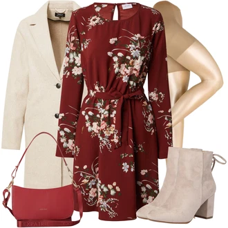 Outfit sa Bež/Kaki Prijelazni Kaput/Lagani Kaput/Kaput od Vunenog Flisa/Kaput od Kašmira/Zimski Kaput Vuneni kaput/Vintage Kaput/Midi Kaput/loden kaput Only "Zimski outfit"