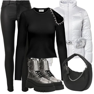 Black Outfits mit Črna Tom Tailor "Zimski outfit"