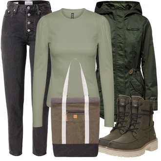 Outfity na zimu s ?erná/Sv?tle ?edá/?edá/Tmav? ?edá High Waist D?ínové Kalhoty/Termální D?íny/Zkrácené D?íny/Zu?ující se D?íny/Dámské D?íny s Délkou 7/8/Mom Jean/Zimní bunda Calvin Klein "Trendový zimní vzhled"