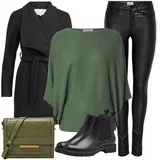 Bijeli, Crni Zimski Kaputi Outfiti image