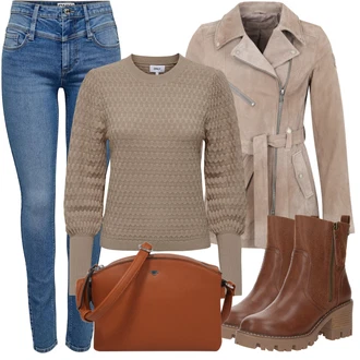 Outfity s kotníkovými botami s Hnědá/Červená Motorkářská bota/Chelsea Boty/Kovbojská kotníková bota/Kožená kotníková bota/Kotníková Bota s Podšívkou/Letní kotníková kozačka/Vintage Kotníková Bota/Westernová Kotníková Bota/Zimní kotníková bota/Kozačka se zipem REFRESH "Zimní outfit pro volný čas"