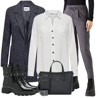 Motorno kolo Poletje outfit mit Črna Motoristični čevelj/Usnjena Jakna/Škornj na Vezalke/Gumijasti Gležnar/Motoristični Škorenj/Bojni Škorenj Tamaris "Zimski outfit"Look: Motorno kolo, Delovni, Hoja, Jahanje, Tek