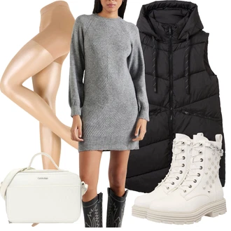 Zimske Outfiti mit Črna Tom Tailor "Zimski outfit"