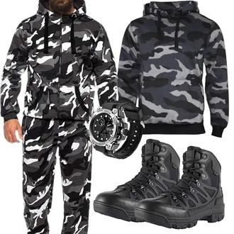 Zweiteilige Outfit mit Schwarz Unkategorisiert Finchman "Army Outfit"