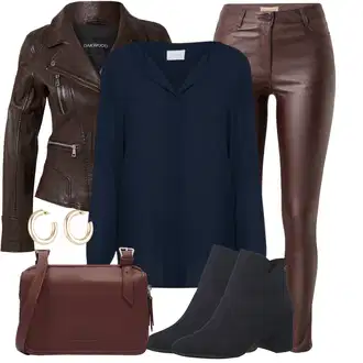 Stil, Western Outfit sa Tamnoplava Bluza s gumbom/Bluza koja se ne pegla/Slip-on Bluza/Poslovna Bluza/Bluza Dugih Rukava/Kožna jakna za muškarce/Bluza s Podignutim Ovratnikom/Bodija Bluze/Svilena bluza/Jednobojna Bluza Vila "Zimski outfit za slobodno vrijeme"Look: Stil, klasický, Lagano, Radna odjeća, Unisex, Ured