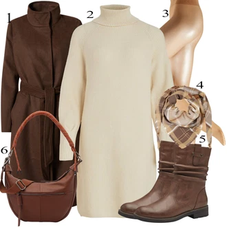 Booties outfits mit Rdeča Tamaris "Zimski outfit"