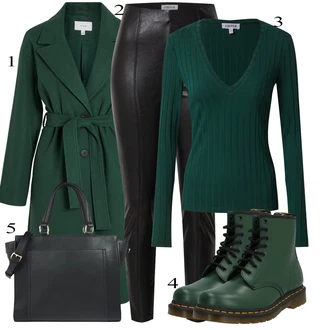 outfit mit Temno Zelena/Zelena Pulover Edited "Zimski outfit"