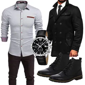 Büro Outfits Moderne mit Grau Unkategorisiert COOFANDY "Buro Outfit"Look: Moderne, Business