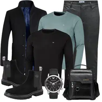 Büro Outfits Moderne mit Dunkelblau FTCayanz "Buro Outfit"Look: Boyfriend, Classic, Moderne, Uni, Outdoor, Stil, Indoor, Dad, Business, Büro, Old Money, Extravagante