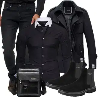 Büro Outfits Moderne mit Schwarz Kayhan "Buro Outfit"Look: Moderne, Rap, Workwear, Business, Dad