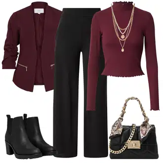 Outfit sa Crna Kožna Jakna/Podstavljena Gležnjača/Gumena Gležnjača/Chelsea Gležnjača/Kožna gležnjača Only "Outfit za svaki dan"