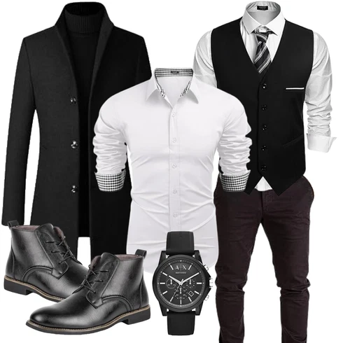 Kariert Grau/Creme/Weiß Hemdbluse/BusinessHemd/Casual Hemd/Business Hemd COOFANDY kombinieren