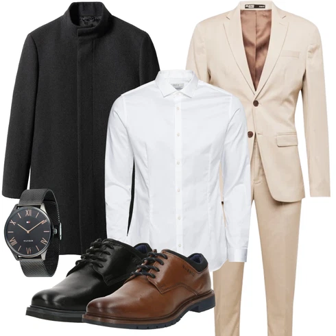 Frühling Weiß/Creme Bluse Große Größe/Business Hemd/Businesshemd/Bügelfreies Hemd/Hemdbluse Jack & Jones kombinieren