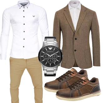 Fischgrät Outfit mit Grau PJ PAUL JONES "Business Outfit"