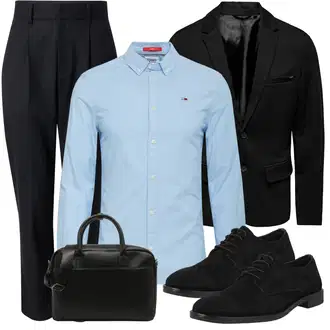 Outfit mit HellBlau/Blau Bluse Große Größe/Business Hemd/Casual Hemd/Jeanshemd/Hemdbluse/Buntes Hemd/Businesshemd Tommy Jeans "Business Outfit"