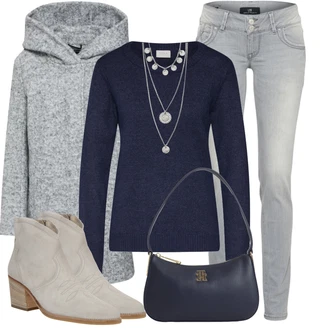Outfit sa Pink/Crvena/Svjetlosiva Kaput od Vunenog Flisa/Pleteni Kaput/Kaput od Flisa/Kaput od Tvida/Scuba Kaput/Pleteni Flis Kaput/Sako Kaput/Usko Krojena Kaputa/Kratki Kaput Only "Moderna kombinacija za slobodno vrijeme"