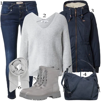 Black Outfits mit Tom Tailor "Zimski outfit"