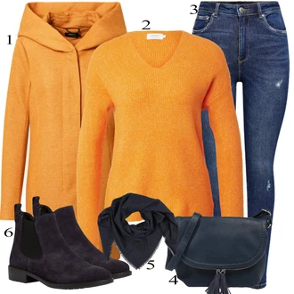 Denim outfits mit Temno modra/Modra Kavbojke z Razporkom/Usnjena Jakna/Usnjene Čevlje/Zimska jakna/Kavbojke na Poteg/Push up Kavbojke/Kavbojke Visokega Pasu/Kavbojke z Luknjo/Usnjene jakne/Ženske 7/8 Kavbojke/Gležnarji Only "Zimski outfit"