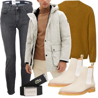 Outfit mit Schwarz Jeans Brax "Cool Outfit"