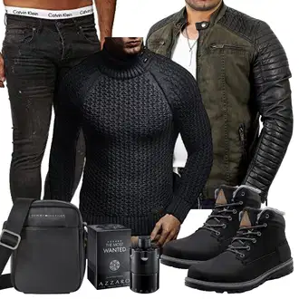 Party Outfits mit Blau/Schwarz Winter Parka Leif Nelson, Schwarz Unkategorisiert Tommy Hilfiger, Schwarz Wattierte Stiefel/Schnürstiefel/Gefütterte Stiefelette/Winter Stiefel/Sicherheitsschuh/Wasserfester Schuh/Winter Sneaker/Winter Stiefelette/Wasserdichter Stiefel/Klassischer Stiefel/Herren Lederschuhe Pastaza, Schwarz Unkategorisiert Azzaro "Cool Outfit"