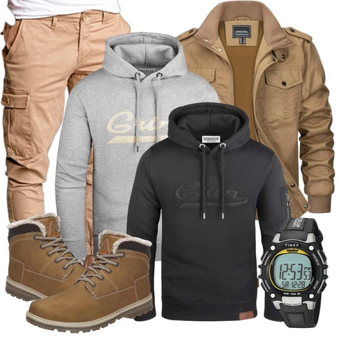 Khaki/Braun/Beige Trekkingstiefel/Schnürstiefel/Wasserdichter Stiefel/Herren Lederschuhe/Wattierte Stiefel/Winter Stiefel/Klassischer Stiefel/Winter Sneaker/Gefütterte Stiefelette/Winter Stiefelette Mishansha kombinieren