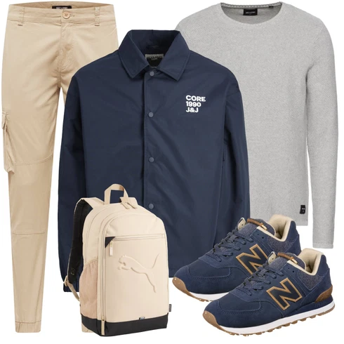 Beige/Khaki Cargohose/Cargo-Jogginghose/Chino Hose/Zip Off Hose/Freizeithose Only & Sons kombinieren