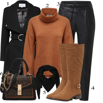 Zimske Outfiti Bombaž mit Črna About You "Zimski outfit"