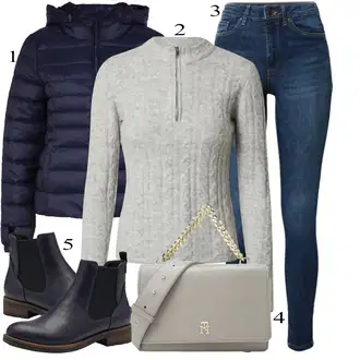 Denim outfits mit Črna Only "Zimski outfit"