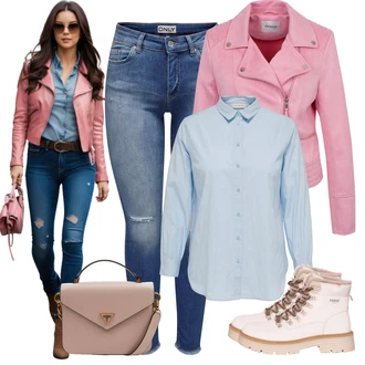 Outfity z džínu Lehké Zima s Bílá nax "Stylový Zimní Outfit"