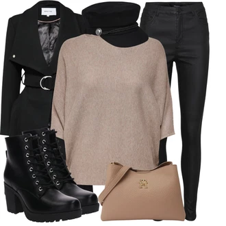 Outfity s kloboukem s ?erná Kalhoty z Um?lé K??e/Legíny Ko?ený Vzhled/Legíny s Vysokým Pasem/Tregíny/Jeggings/D?ínové Legíny/Legíny s Rozparkem/Skinny Kalhoty/Ko?ený legíny VERO MODA, ?erná About You, ?erná Motorká?ská bota/Chelsea Boty/Ko?ená bota/Goodyear welted bota/Business Bota About You, ?erná/Tmav? modrá/?edá Armádní ?epice About You "Zimní outfit pro volný ?as"