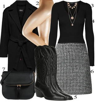 outfit mit Roza/Zlati Bogato okrašena ogrlica/Statement-verižica/Verižica/Fine verižica/Komplet nakita Pilgrim "Zimski outfit"
