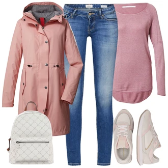 Outfit s Růžová/Fialová Pláštěnka/Softshellový Kabát/Scuba Kabát/Kabát s Kapucí/Lehký Kabát/Outdoorový kabát/Gore-Tex kabát/Přechodový Kabát/Pláštěnka & Funkční Kabát g.i.g.a. dx by killtec "Každodenní vzhled"