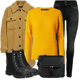 Dugački rukavi zimski kaputi outfiti image