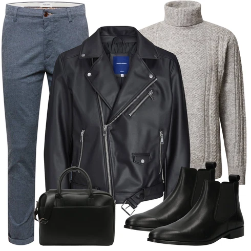 Oversize Grau/HellGrau RollkragenPullover/WollPullover/Kaschmir Pullover/WinterPullover/CarmenPullover trapp kombinierenLook: Rap, Oversize, Zuhause, Unisex, Lagenlook