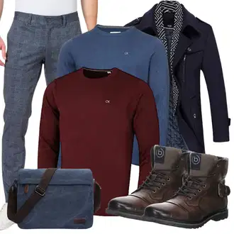 Elegante Outfits Coole mit Dunkelblau Allthemen, Blau/Dunkelblau/Hellblau/Grau Only & Sons "Elegant Outfit"Look: Festlich, Schön, Maritim, Business, Französische, Coole, Büro, Moderne, Smart Casual, Unisex, Casual