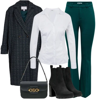 Rave Outfit s Černá Kozačka Kožená bunda/Bota na platformě/Kotníková Bota s Podšívkou/Kotníková Bota Na Podpatku/Chelsea Boty/Letní kotníková Kozačka/Zimní kotníková bota/Kožená kotníková bota/Bota na Platformě Only "Elegantní zimní outfit"Look: Bar, Rave