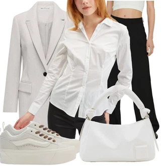 Outfity na zimu Grunge s Šedá Vans "Elegantní zimní outfit"Look: Estetika, Klasické, Ležérní, Sportovní, S průsvitem, Grunge, Vintage