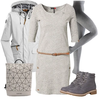 Outfit s Šedá/Tmavě šedá/Světle šedá/Tmavě modrá/Modrá Kozačka Šněrovací Kotníková Bota/Zimní kotníková bota/Nepromokavá Kozačka/Bojová Bota/Klasická Kozačka/Kotníková Bota s Podšívkou Tamaris "Každodenní vzhled"