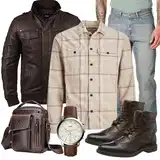 Lederjacken mit Herz Muster Outfits image