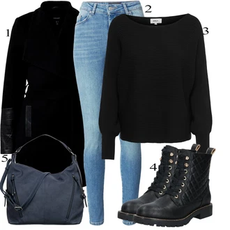 Black Outfits mit Tom Tailor "Obleka za prosti čas"