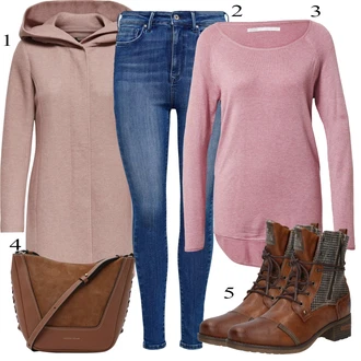 outfit mit Modra/Temno modra/Svetlo modra Jeans Pajkice/Jeggings Only "Obleka za prosti čas"