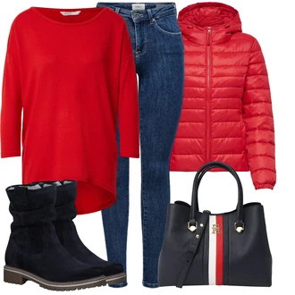 Sexy Outfit s Modrá/Tmavě modrá/Fialová Kožená bunda/Push up Džín/Kožené Boty/Džín s Nízkým Pasem/Džíny s Nízkým Sedem/High Waist Džínové Kalhoty Only "Pohodlné zimní outfity"Look: Styl, Ležérní, Egirl, Francouzské, Krásný, Bezešvé, Sexy