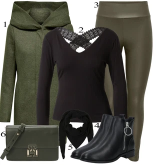 Zimske Outfiti Bombaž mit Črna About You "Zimski outfit"