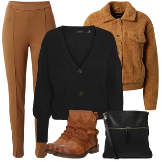 Outfit sa Crvena/Smeđa/Narandžasta/Bež Čizmica Kožna gležnjača/Podstavljena Gležnjača/Borbena Čizma/Vintage Gležnjača/Motociklistička čizma/Ravna Gležnjača Rieker "Zimski outfit"