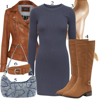 Zimske Outfiti mit Rjava/Temno rjava/Roza Vintage Usnjena Jakna/Jesenska jakna/Motoristična jakna/Jakna iz Umetnega Usnja/Usnjena Bomber Jakna/Usnjena Jakna/Pomladna jakna/Women's Uncategorized Oakwood "Zimski outfit"