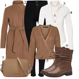 Old Money Style mit Roza/Zlati Nakit Bogato okrašena ogrlica/Statement-verižica/Verižica/Fine verižica/Komplet Nakita Pilgrim "Zimski outfit"