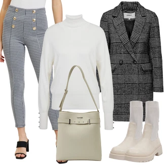 Outfity na zimu s Modrá/Bílá orsay "Outfiti na zimu"