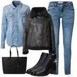 Superdry Kožené Bundy Outfity image