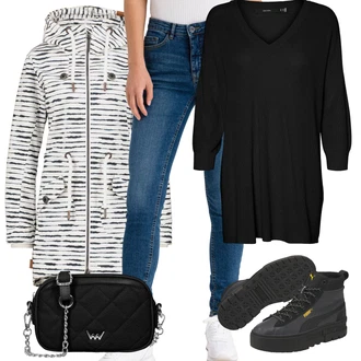 Outfit s Černá/Žlutá Teniska Zimní Tenisky/Teniska na platformě Puma "Outfity na zimu"